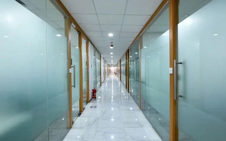 Interior of a corporate corridor