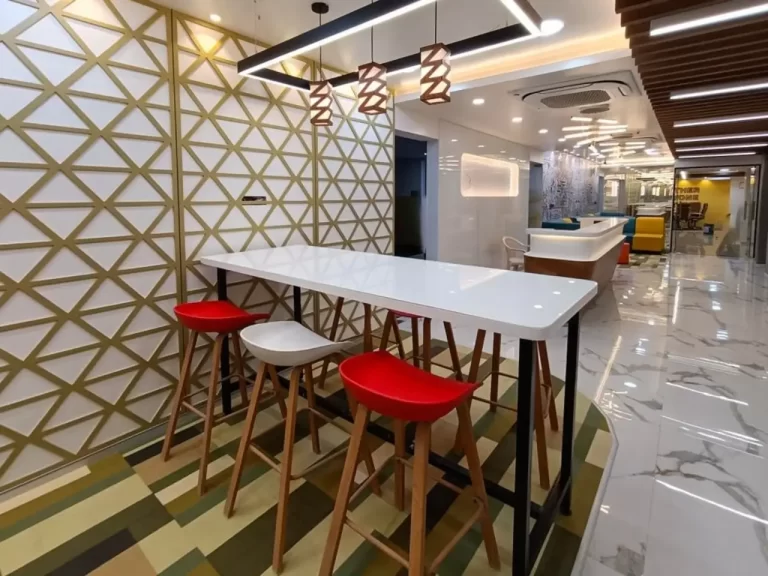 office interior sprint coworking hyderabad eatery space