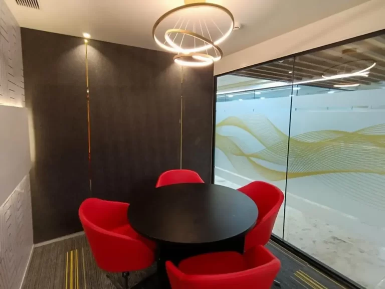 office interior sprint coworking hyderabad small meeting room design