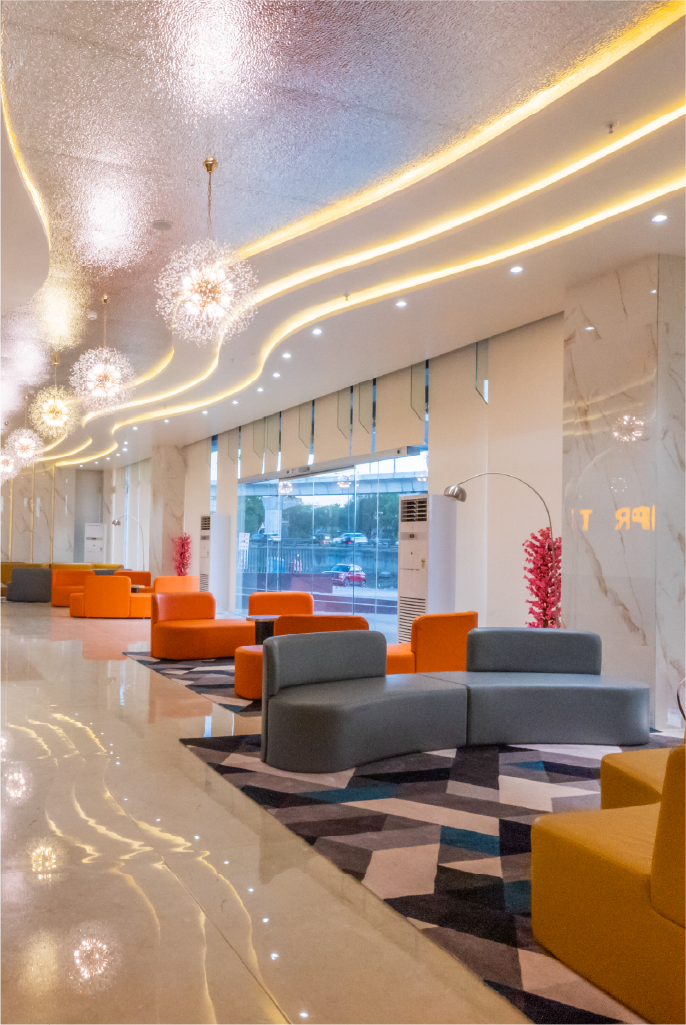 Sprint Antaaya’s office exudes luxury and comfort, seamlessly merging a professional ambiance with creative energy