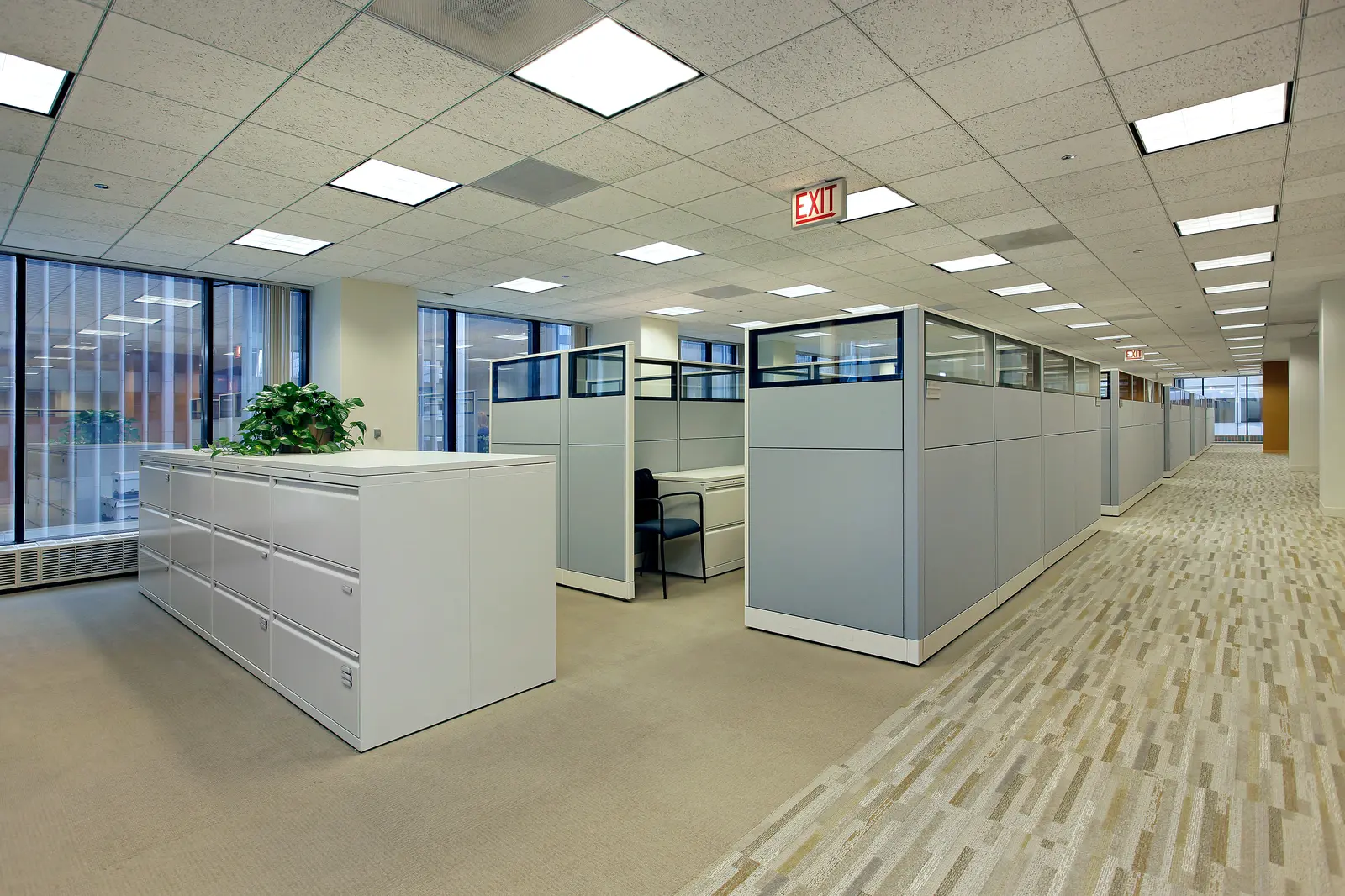 led lighting office design interior photo