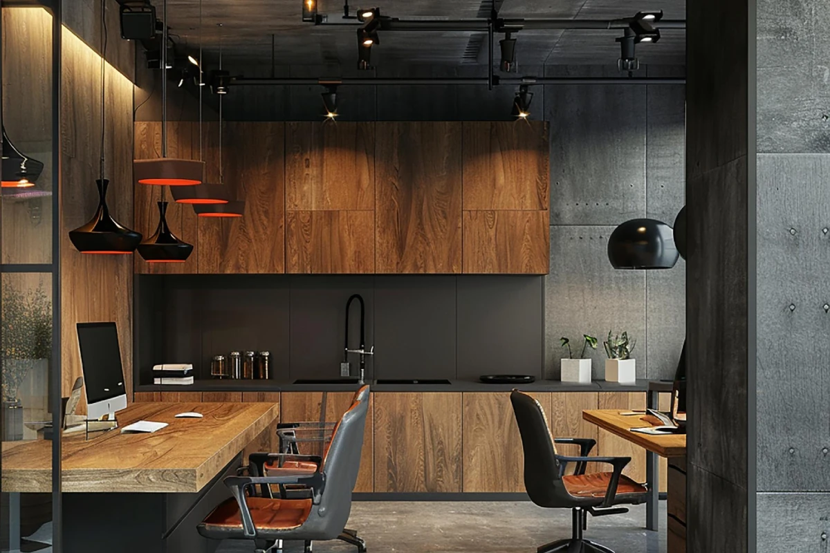 elegant-office-design-statement-lighting-photo