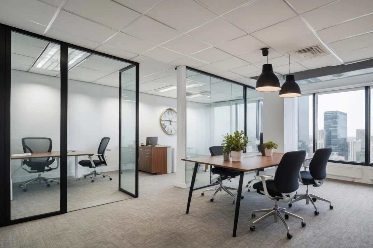 Modern shared workspace with the best interior design ideas for productivity and collaboration