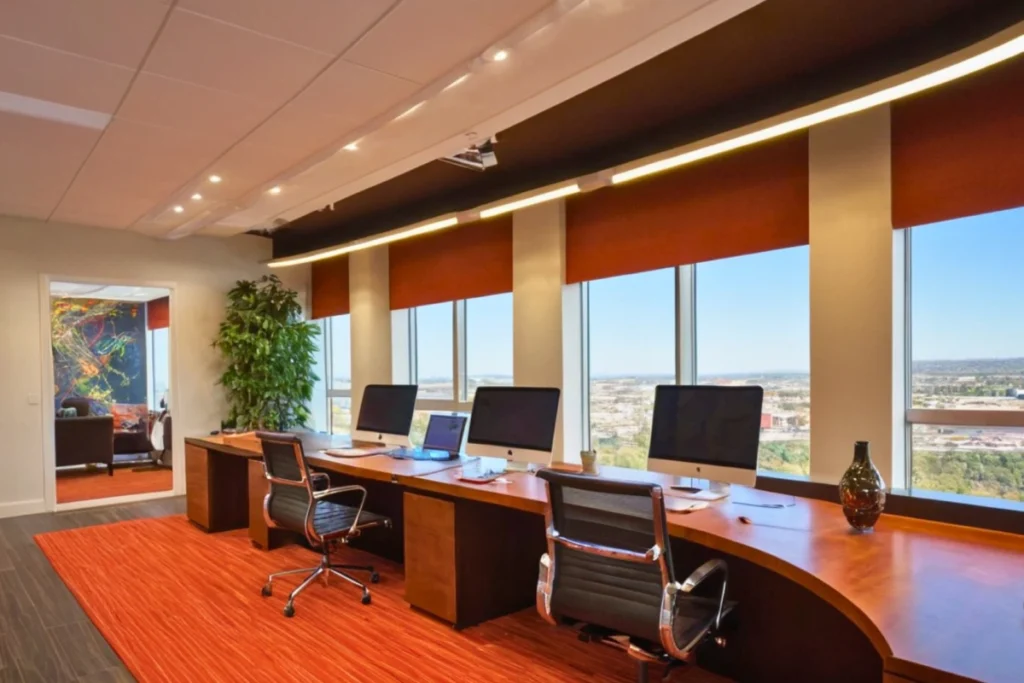 lighting and space saving compact furniture photo