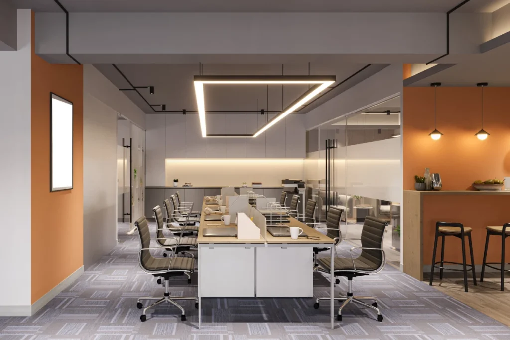 ROI on minimum cost of coworking interior design in india by whitehills interior photo