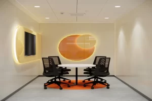 bright and small meeting room interior design